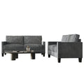 CraftPorch Velvet Upholstered Mid-Century Modern Corduroy 2-Piece Living Room Set