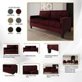 CraftPorch Velvet Upholstered Mid-Century Modern Corduroy 2-Piece Living Room Set