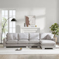 Spacious L-Shaped Chenille Sectional Sofa with Chaise Lounge for Living Room, Apartment, or Office