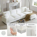 Spacious L-Shaped Chenille Sectional Sofa with Chaise Lounge for Living Room, Apartment, or Office