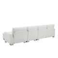 Spacious L-Shaped Chenille Sectional Sofa with Chaise Lounge for Living Room, Apartment, or Office