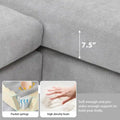 Spacious L-Shaped Chenille Sectional Sofa with Chaise Lounge for Living Room, Apartment, or Office