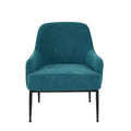 Mid-Century Velvet Accent Chair with Slope Arms