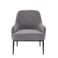 Mid-Century Velvet Accent Chair with Slope Arms