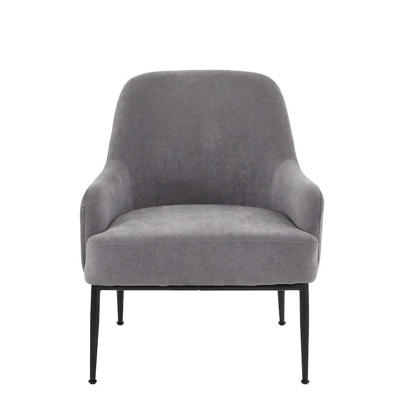 Mid-Century Velvet Accent Chair with Slope Arms
