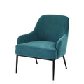Mid-Century Velvet Accent Chair with Slope Arms