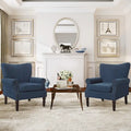 COZYMAN Contemporary Upholstered Armchair Set of 2 - Solid Wood Accent Chairs in Fabric/Faux Leather for Living Room