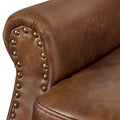 COZYMAN Contemporary Upholstered Armchair Set of 2 - Solid Wood Accent Chairs in Fabric/Faux Leather for Living Room