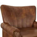 COZYMAN Contemporary Upholstered Armchair Set of 2 - Solid Wood Accent Chairs in Fabric/Faux Leather for Living Room