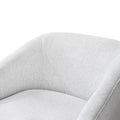 LUE BONA Contemporary Upholstered Wooden Barrel Swivel Accent Chair for Living Room
