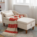 Modern Upholstered Chaise Lounge Chair with Storage & Pillow - Ideal for Bedroom Relaxation and Sleeping