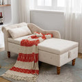 Modern Upholstered Chaise Lounge Chair with Storage & Pillow - Ideal for Bedroom Relaxation and Sleeping