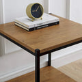 Caffoz Tall Side Table with Storage Shelf