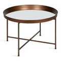 Kate and Laurel Celia 28.25-Inch Round Metal Coffee Table
