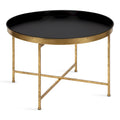 Kate and Laurel Celia 28.25-Inch Round Metal Coffee Table