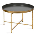 Kate and Laurel Celia 28.25-Inch Round Metal Coffee Table
