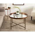 Kate and Laurel Celia 28.25-Inch Round Metal Coffee Table