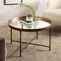 Kate and Laurel Celia 28.25-Inch Round Metal Coffee Table