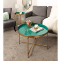 Kate and Laurel Celia 28.25-Inch Round Metal Coffee Table