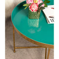Kate and Laurel Celia 28.25-Inch Round Metal Coffee Table