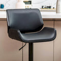 Glitzhome Adjustable Swivel Bar Stool Set with 3 Leatherette Seats for Pub Tables