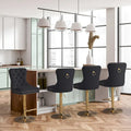 Contemporary Adjustable Thick Upholstered Swivel Counter Bar Stools