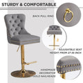 Contemporary Adjustable Thick Upholstered Swivel Counter Bar Stools
