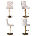 Contemporary Adjustable Thick Upholstered Swivel Counter Bar Stools