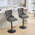 Contemporary Adjustable Thick Upholstered Swivel Counter Bar Stools