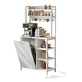 Moasis 6-Tier Kitchen Baker's Rack with Storage Shelves and Trash Can Cabinet Organizer