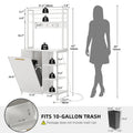 Moasis 6-Tier Kitchen Baker's Rack with Storage Shelves and Trash Can Cabinet Organizer