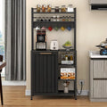 Moasis 6-Tier Kitchen Baker's Rack with Storage Shelves and Trash Can Cabinet Organizer