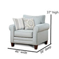 Elegant Mist Grey Accent Chair