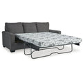 Signature Design by Ashley Rannis Pewter Queen Sofa Bed - Dimensions: 85W x 40D x 39H