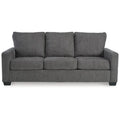 Signature Design by Ashley Rannis Pewter Queen Sofa Bed - Dimensions: 85W x 40D x 39H