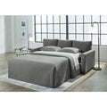 Signature Design by Ashley Rannis Pewter Queen Sofa Bed - Dimensions: 85W x 40D x 39H