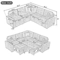 L-Shaped Pull-Out Sleeper Sofa with Wheels, USB Charging Ports, and Power Outlets
