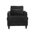 HOMEFUN Chenille Upholstered Loveseat and Armchair Set with Wooden Frame for Living Room