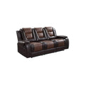 Grete Brown Luxury Faux Leather Living Room Collection