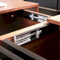 Walnut-Finished Mid-Century Modern Square Coffee Table for Living Rooms