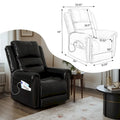 Authentic Leather Black Power Recliner Sofa Set: Loveseat and Recliner with Adjustable Headrest and Extendable Footrest