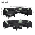 Versatile Reversible Sectional Sofa with Ottoman - Flexible Combination Module