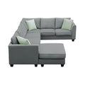 Versatile Reversible Sectional Sofa with Ottoman - Flexible Combination Module
