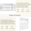Elegant Hall Tree Shoe Cabinet with Storage Shelf, 6 Flip Drawers, Tempered Glass Doors, and 4 Hooks
