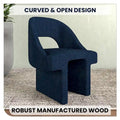 Modern Elegant Boucle Upholstered Accent Chair with MDF Wood Frame for Home Office, Living Room, and Bedroom