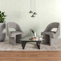 Modern Elegant Boucle Upholstered Accent Chair with MDF Wood Frame for Home Office, Living Room, and Bedroom