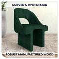 Modern Elegant Boucle Upholstered Accent Chair with MDF Wood Frame for Home Office, Living Room, and Bedroom