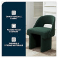 Modern Elegant Boucle Upholstered Accent Chair with MDF Wood Frame for Home Office, Living Room, and Bedroom