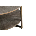 Two-Tier Round Coffee Table with Storage
