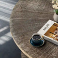 Two-Tier Round Coffee Table with Storage